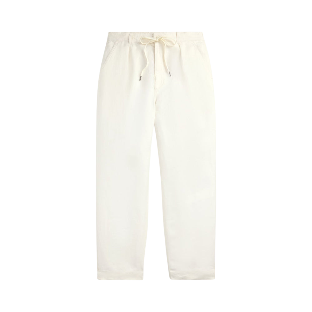 Lateef Relaxed Fit Pleated Linen Trousers