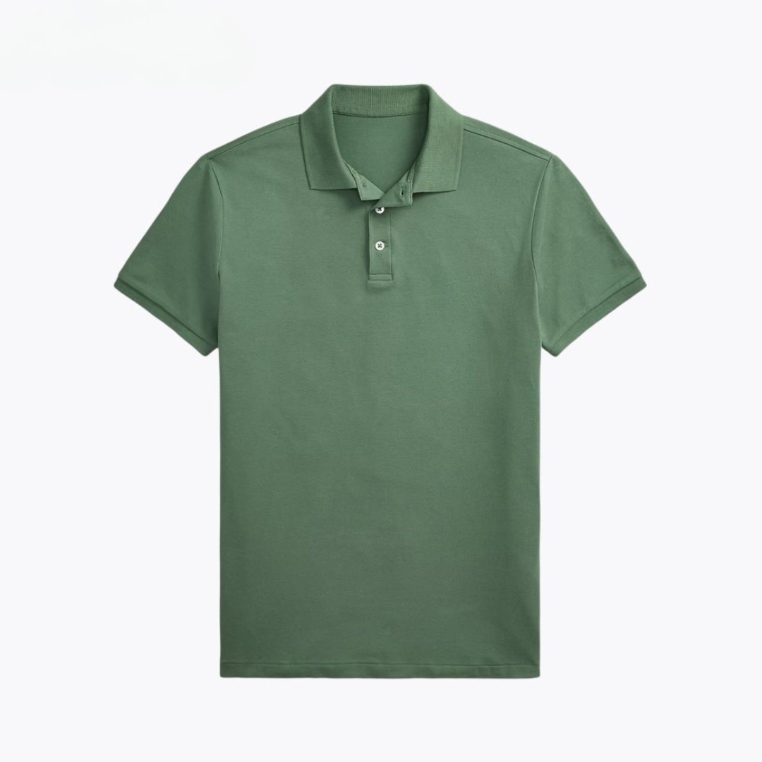 Custom Slim Fit Stretch Mesh Polo Shirt